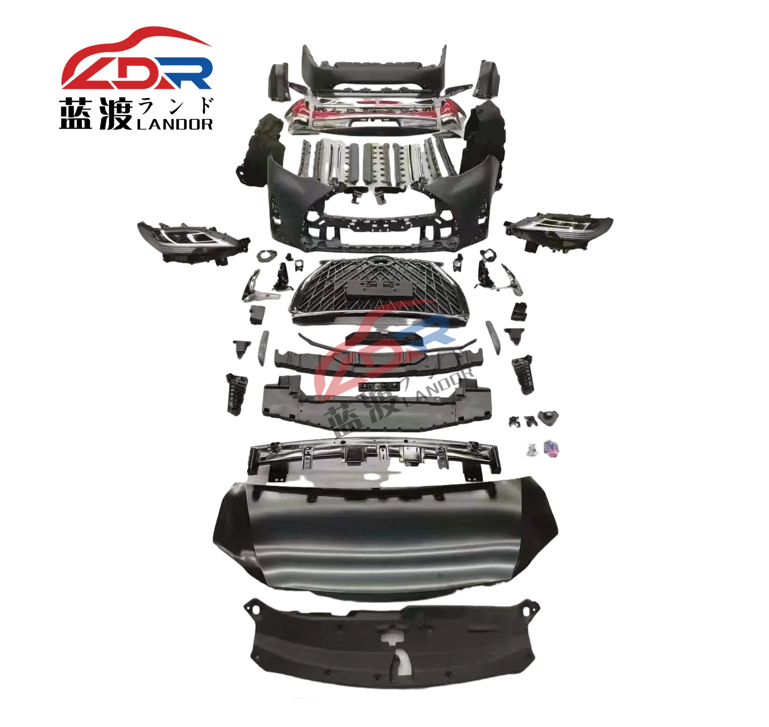 Auto Body Kit Car for TO YO TA Alphard for Vellfire 30 35 Facelift Rear Front Bumper Headlight Taillight Change to lm300h lm350