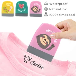 Sello de nombre personalizado para ropa, sellos de uniforme escolar personalizados sin decoloración, etiquetas para niños, sombrero, máscara, calcetines, estampador