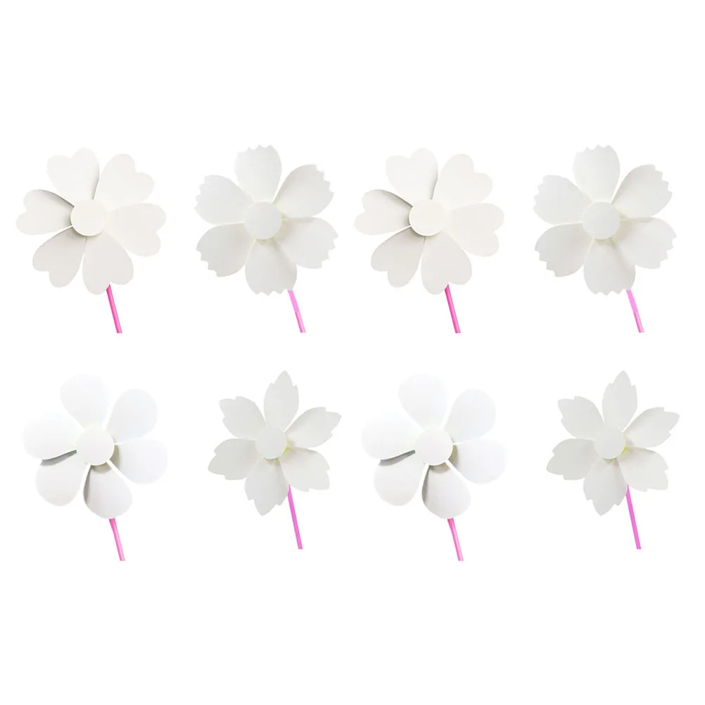 8 قطعة طواحين الهواء الورقية الفارغة الإبداعية دهان داي مجموعة رسم تعليمية للأطفال طاحونة فارغة اللوحة ألعاب تعليمية #5