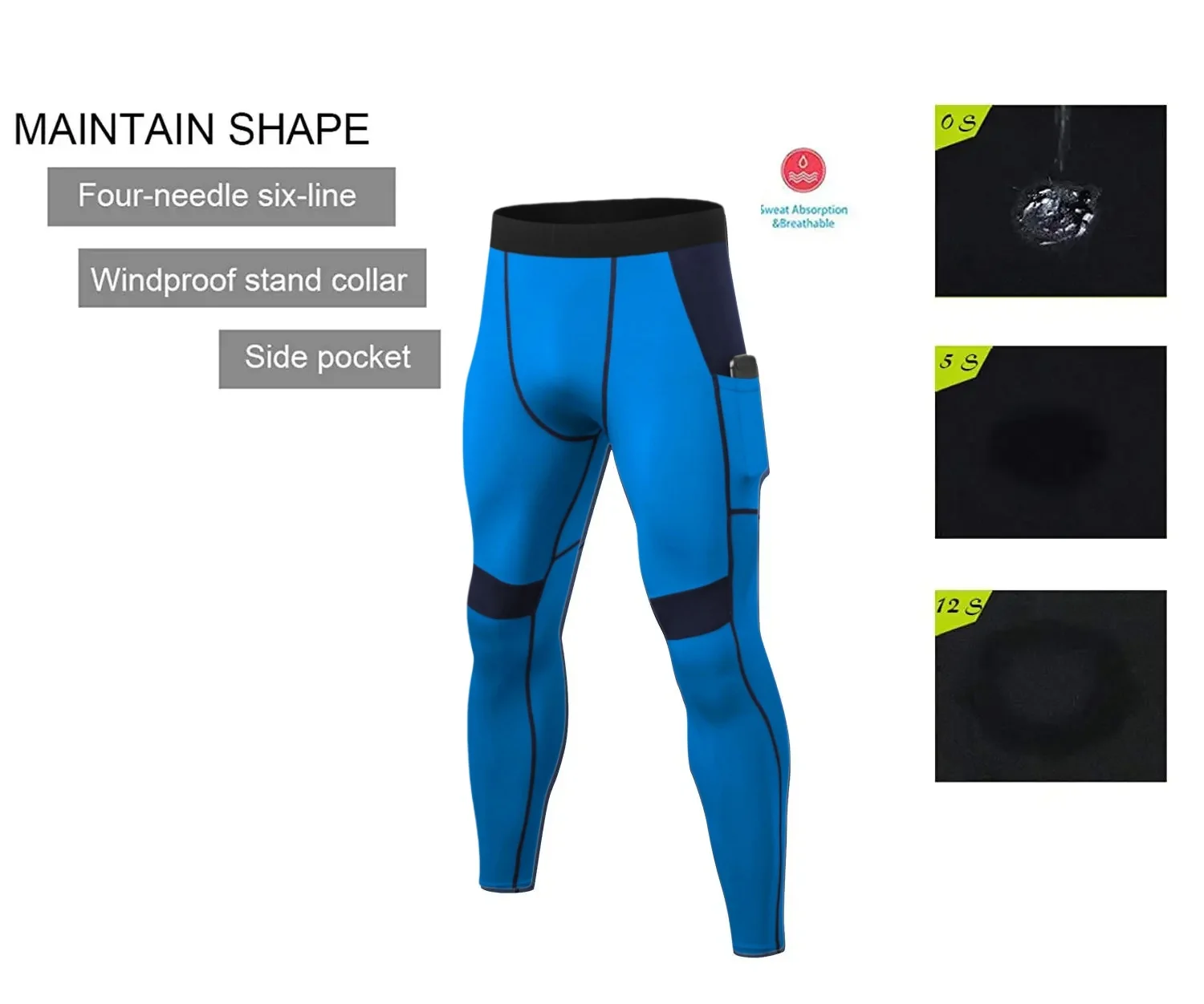2 Pack Men Compression Pants Workout Running Basketball Compression Tights Gym with Pockets Quick Dry x
