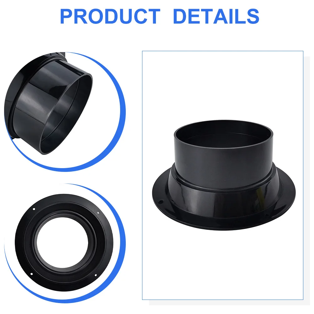 ABS Round Pipe Flange Adapter For Ventilation Hose And Exhaust Duct Connection 100-300mm For Exhaust Duct Systems