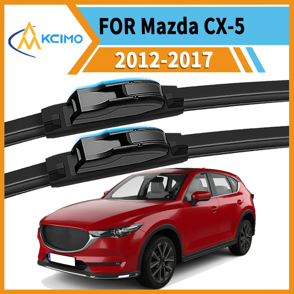

2PCS High-Performance Wiper Blades For Mazda CX-5 2012-2017 All-Weather Clarity Strong Frame Enhanced Driving Safety & Comfort
