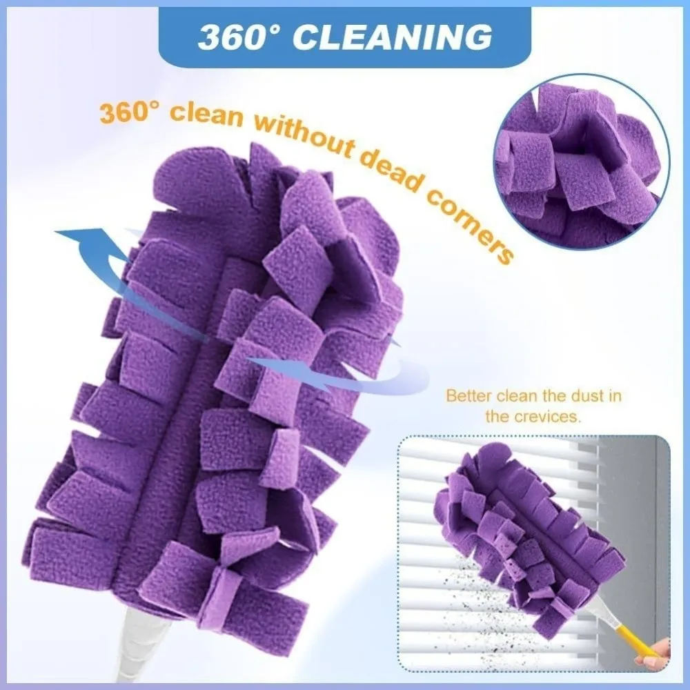Multifunctional Reusable Dust Removal Cloth Cover Soft Washable Hand Duster Heads Static Charge Cleaning Tool Ceiling Fans view 3