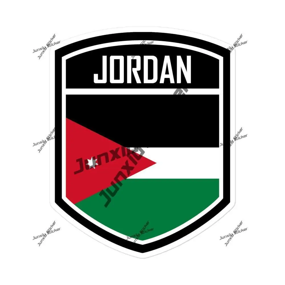 Jordan Decal The Hashemite Kingdom of Jordan Flag Emblem Vinyl Car Sticker Vehicle Accessories for SUV Laptop Car Truck Pickup