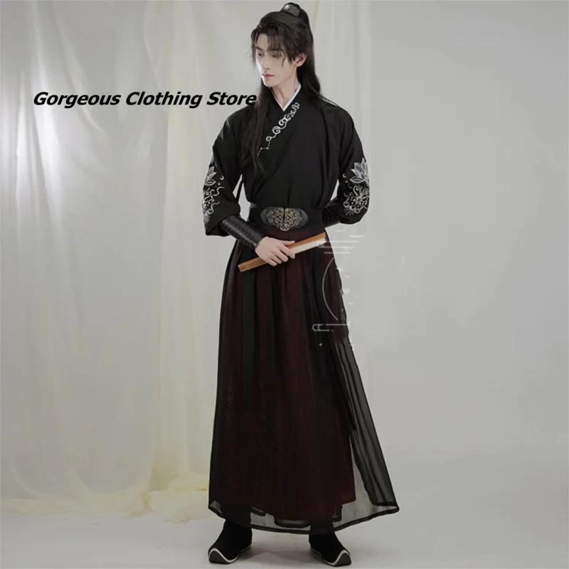 Japanese Embroidery Kimono Dress Men Samurai Costume Cosplay Cardigan Yukata Women Traditional Cosplay Party Halloween XC3650