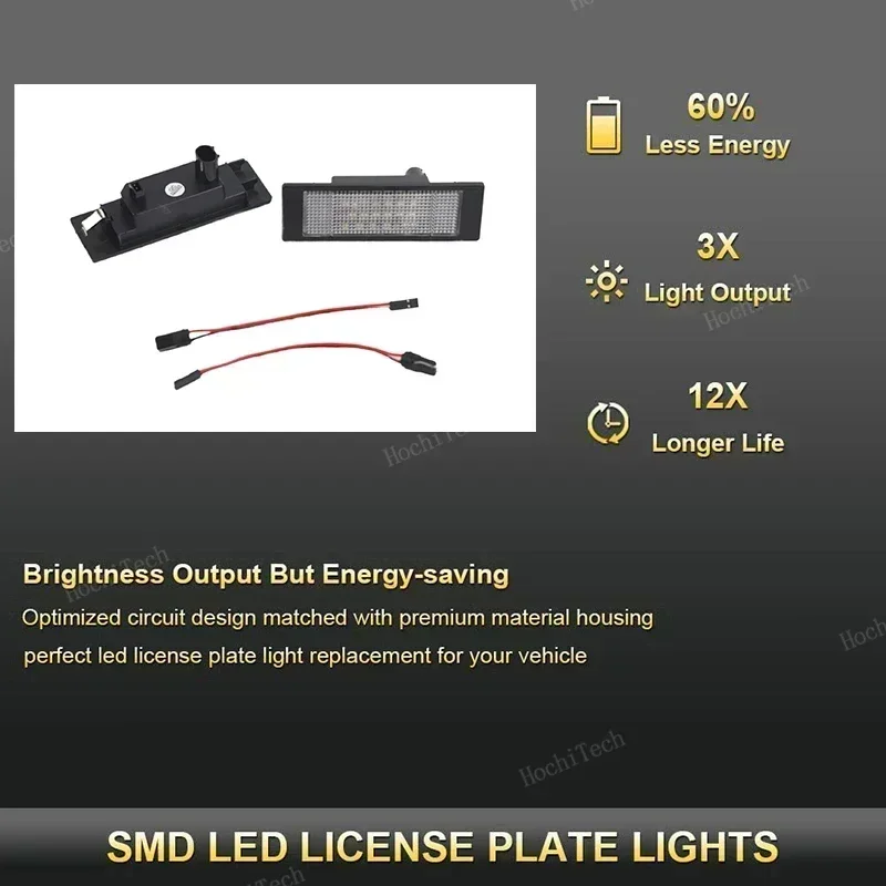 2Pcs License Plate Light For BMW E81 E87 F21 E63 E64 F06 F12 F13 M6 Z4 E85 E86 E89 Mini Cooper Clubman Countryman