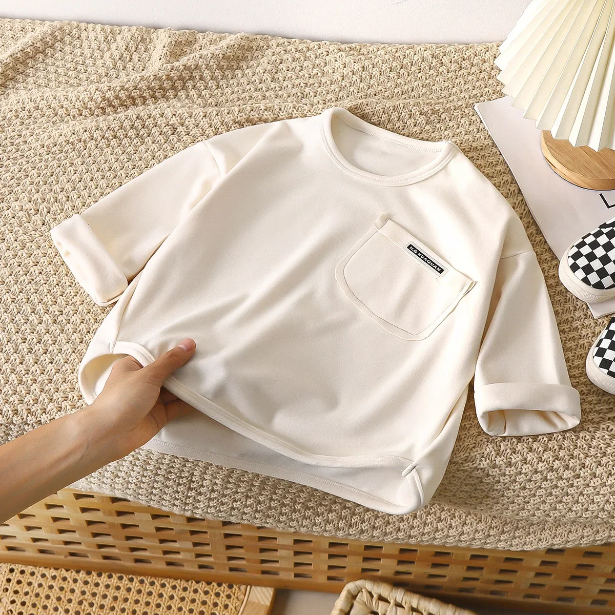1-10Y Children's T-shirt Korean Kids Simple Long Sleeved Base Shirt Baby Boys and Girls 2025 Autumn Winter New Baby Loose Tops