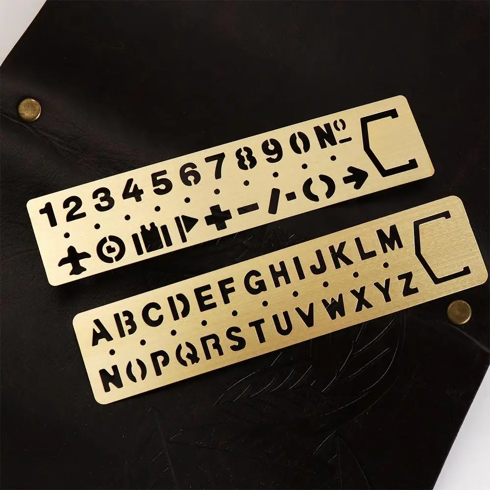 Kids Gifts Brass Ruler Bookmark Hollow Numbers Number Letter Bookmark Template Straight Ruler Metal Bookmark Page Marker