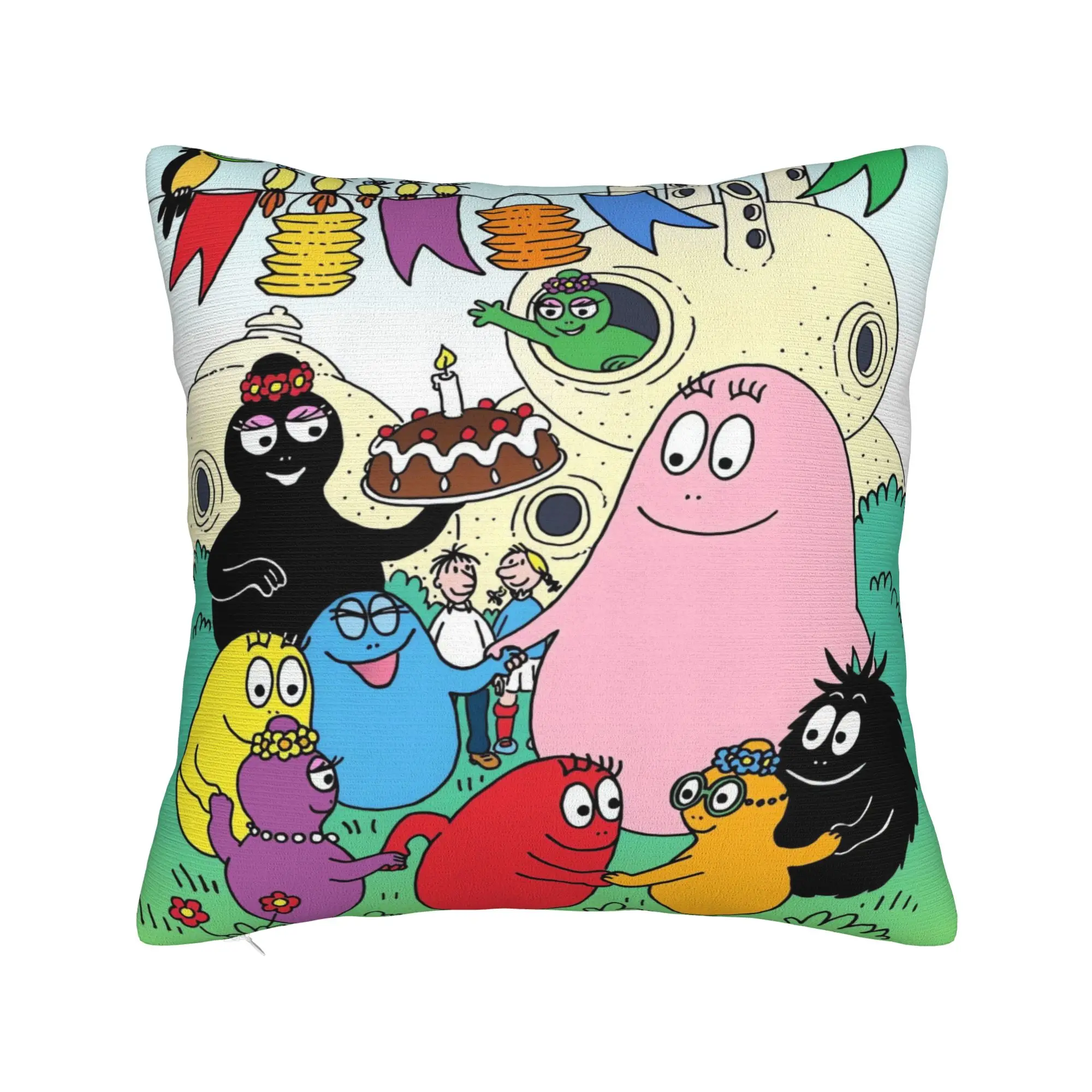 Barbapapa Barbamama Pillowcases  Fashion Pillow Case For Sofa Home Decoration Comfy Pillow Cover