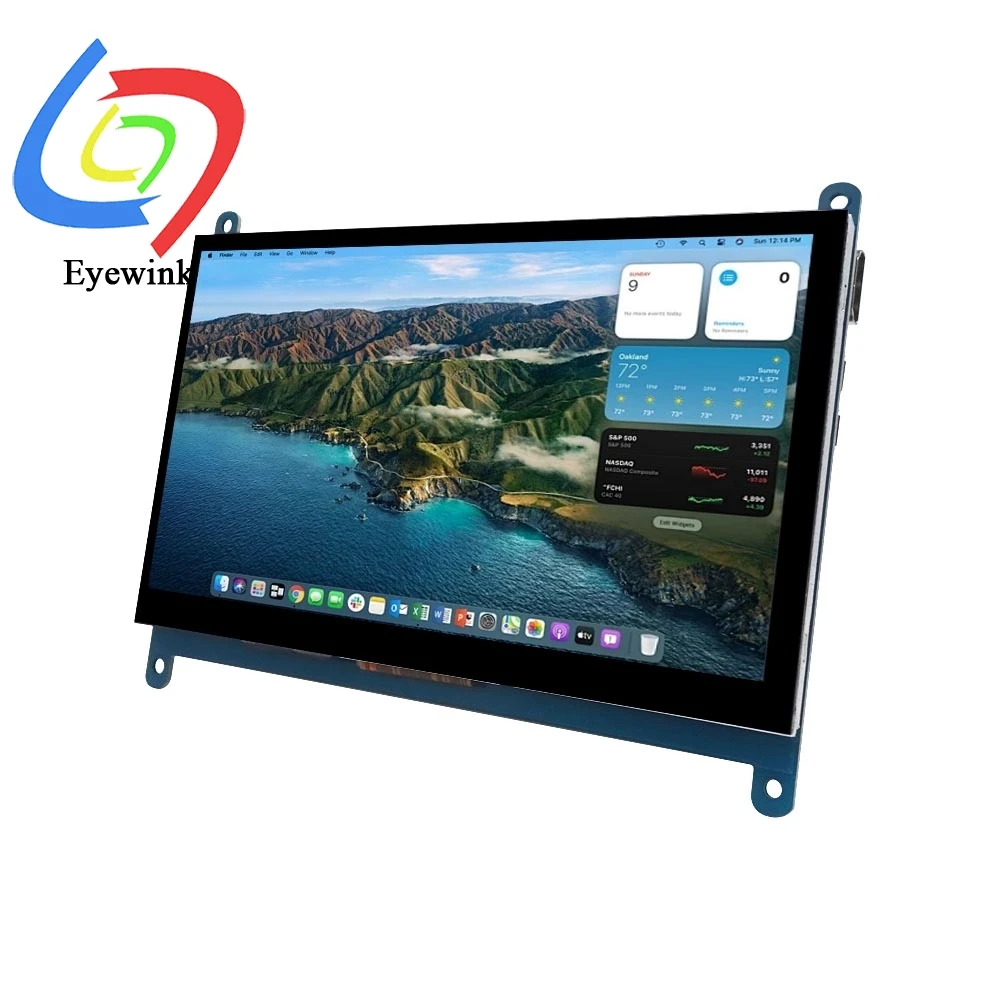 7 Inch 1024x600 Raspberry Pi Display for 4 3B+ 3B Windows Touchscreen 7 Inch Mini HDMI Monitor