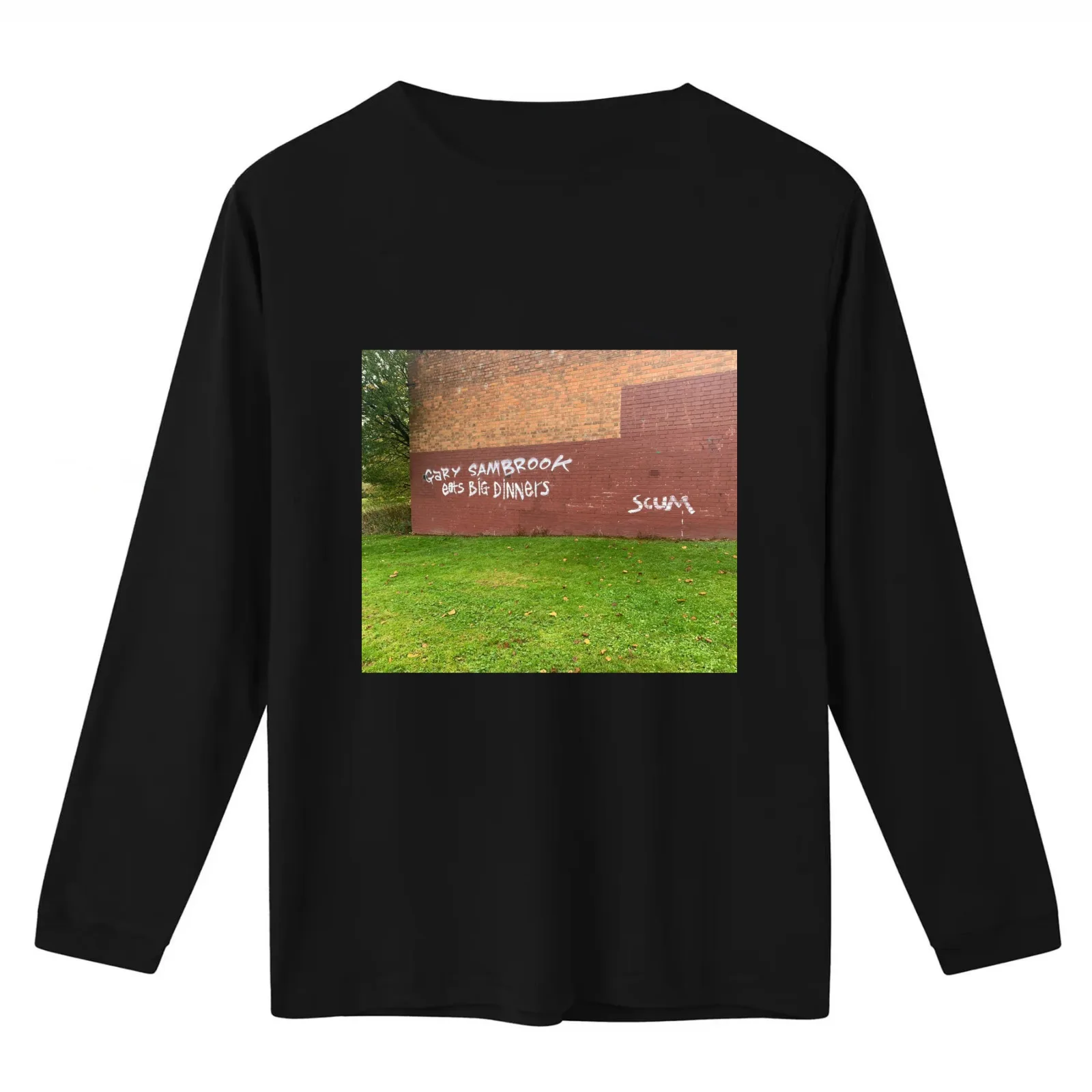 Gary Sambrook Eats Big Dinners T-Shirt Summer Casual Cotton Tee Oversized Streetwear Tops Vintage Graphic Print 100% Cotton