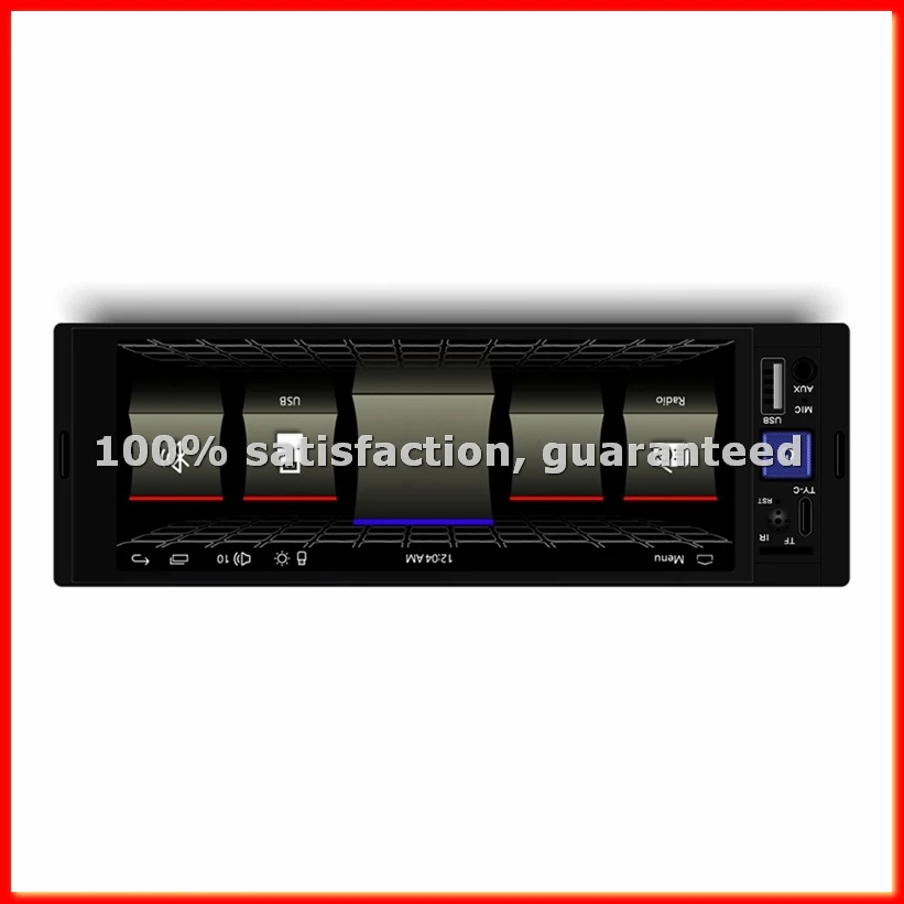 

1 Din 6.86 Inch Touch Screen Car Radio BT Music Handsfree MP5 Player TF USB -C Charging Auto Video Audio System-A13G