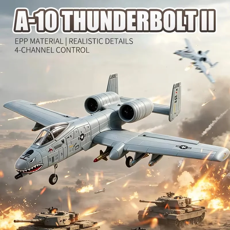 Demi QF016 A10 Thunderbolt II RC Fighter 4 Channel 2.4Ghz RC Airplanes Brushless Motor Fixed Wing EPP RC Airplane 565mm Wingspan