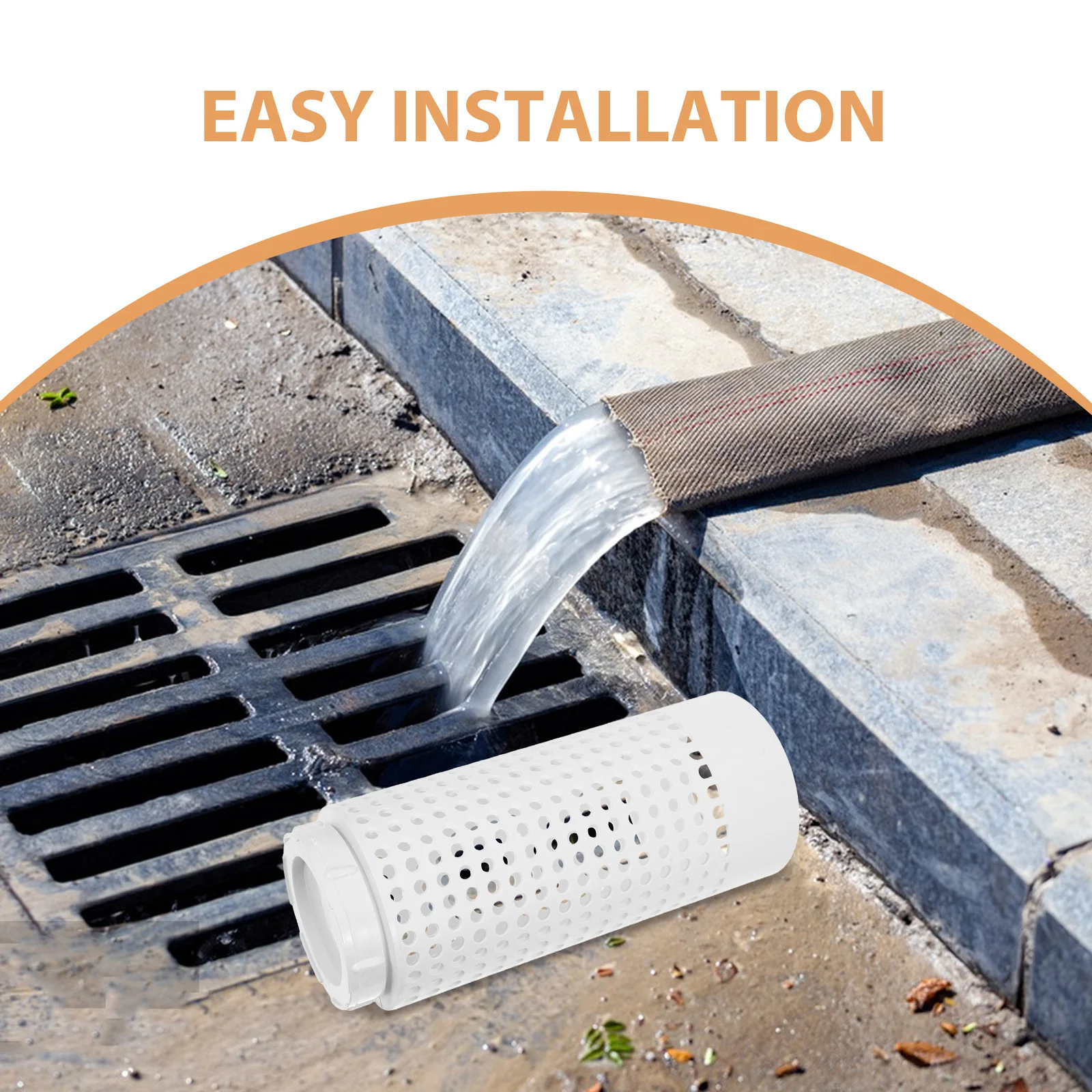 شبكة صرف 104 مم، ترشيح عالي الكفاءة، موصل ماسورة التصريف المزراب المتين، سماد داخلي خارجي #4