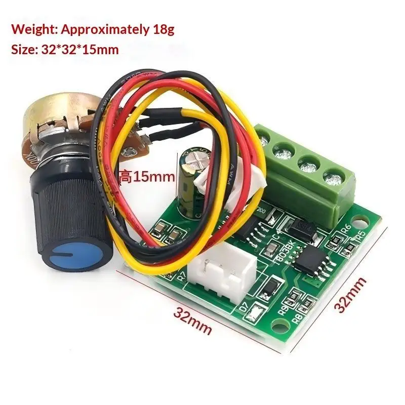 PWM DC Motor Speed Controller Adjustable Control Knob Stable Performance For DIY Electronics Robotics Projects