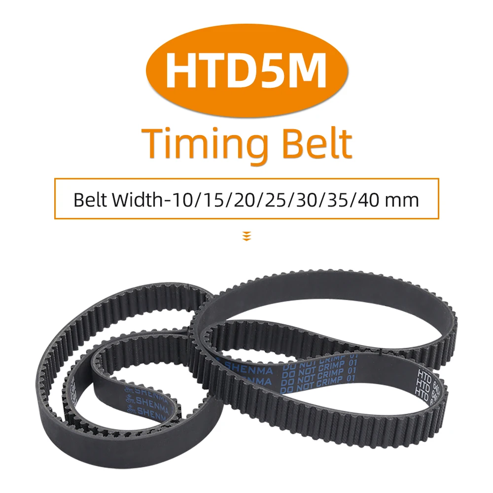 HTD5M Timing Belt 725/730/735/740/745/750/755/760/765/770/775/780/785/790/795/800/805/810 Toothed Belt Pitch 5mm Width 10-40mm