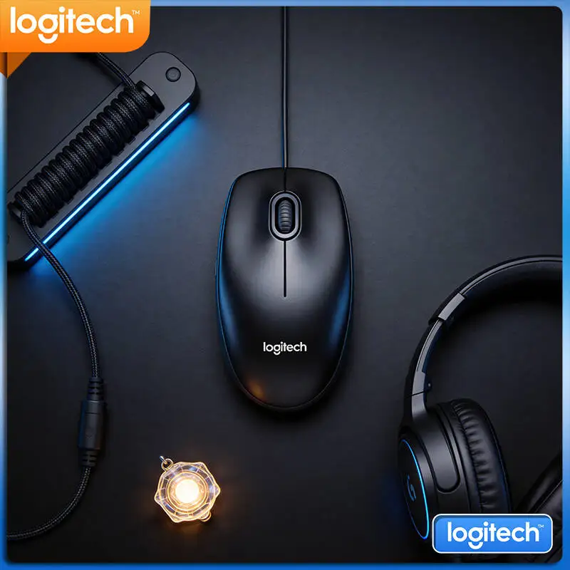 

Wired USB Optical Mouse Logitech M100R 1000DPI Ambidextrous Comfort Grip for Office Home PC Laptop Data Analysis