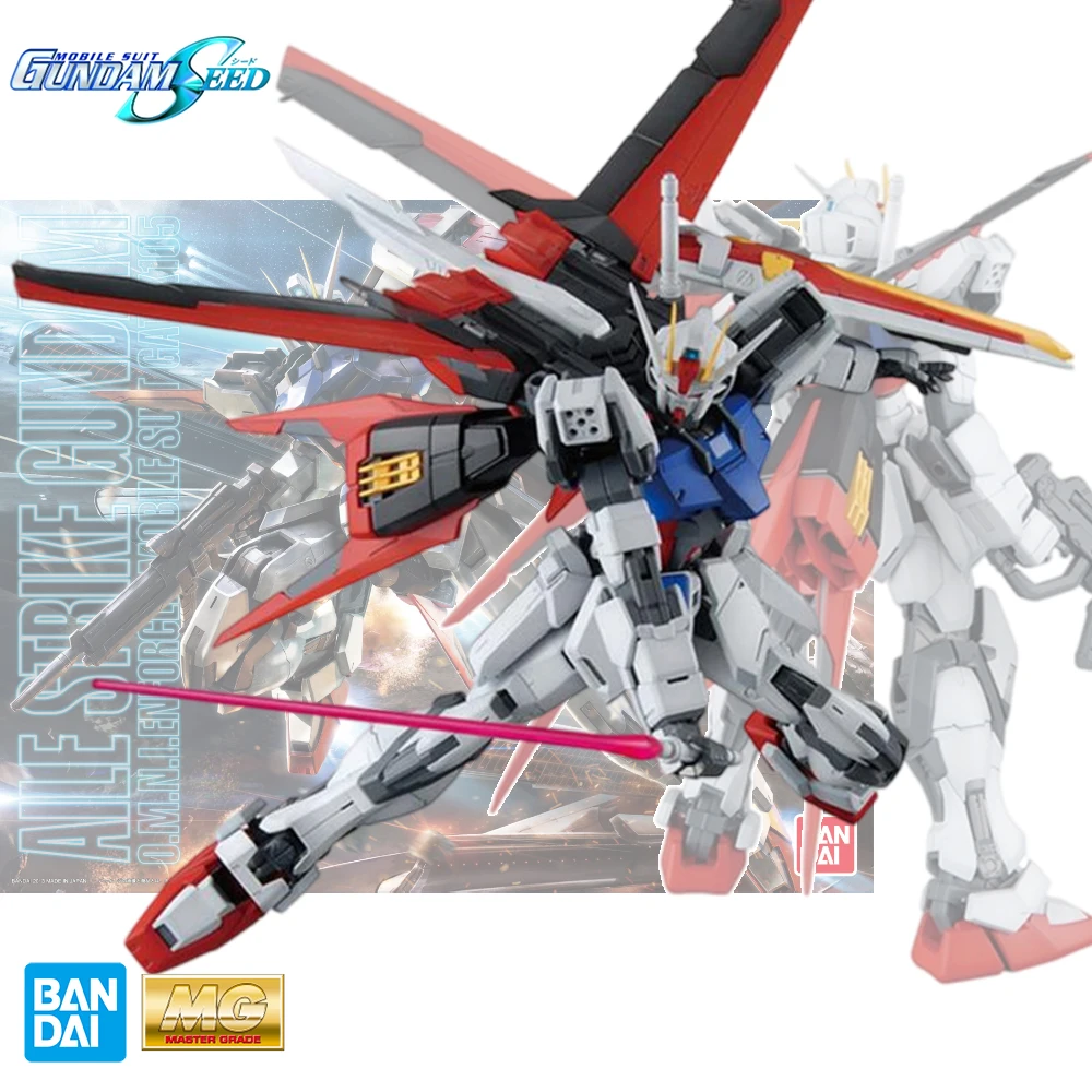 

Bandai Genuine Gundam MG 1/100 GAT-X105 AQM/E-X01 Aile Strike GUNDAM Anime Action Figure Assembly Toys Model Decorative Toy Gift