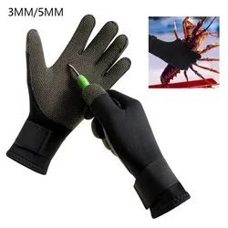 3/5mm Thicken Kevlar Diving Gloves Scratch Proof Fish Hunting Warm Gloves Deep Dive Underwater Spearfishing Skiing Gloves