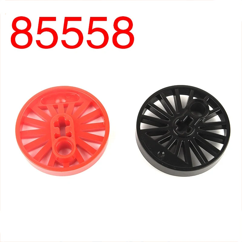 10PCS/lot Wheels Tyres Parts Pack 85489 Train Wheel RC Train Set of 3 MOC Building Blocks 85557 85558 for 76423 Technical Bricks