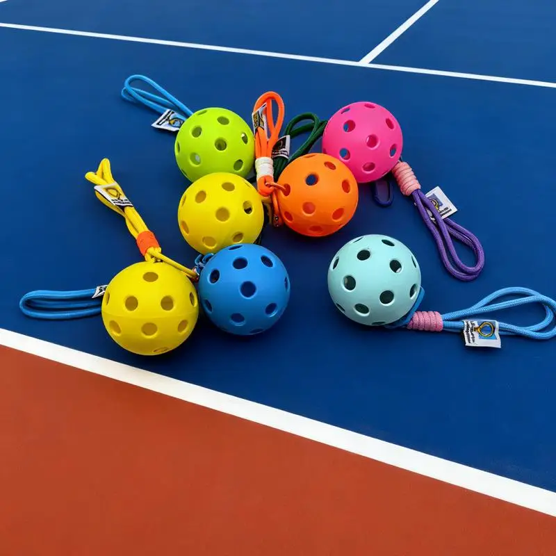 NEW Creative Pickleball Racket Metal Keychain Colorful Hollow Golf Ball Keychains Dink Ball Fans Party Gift Bag Pendant