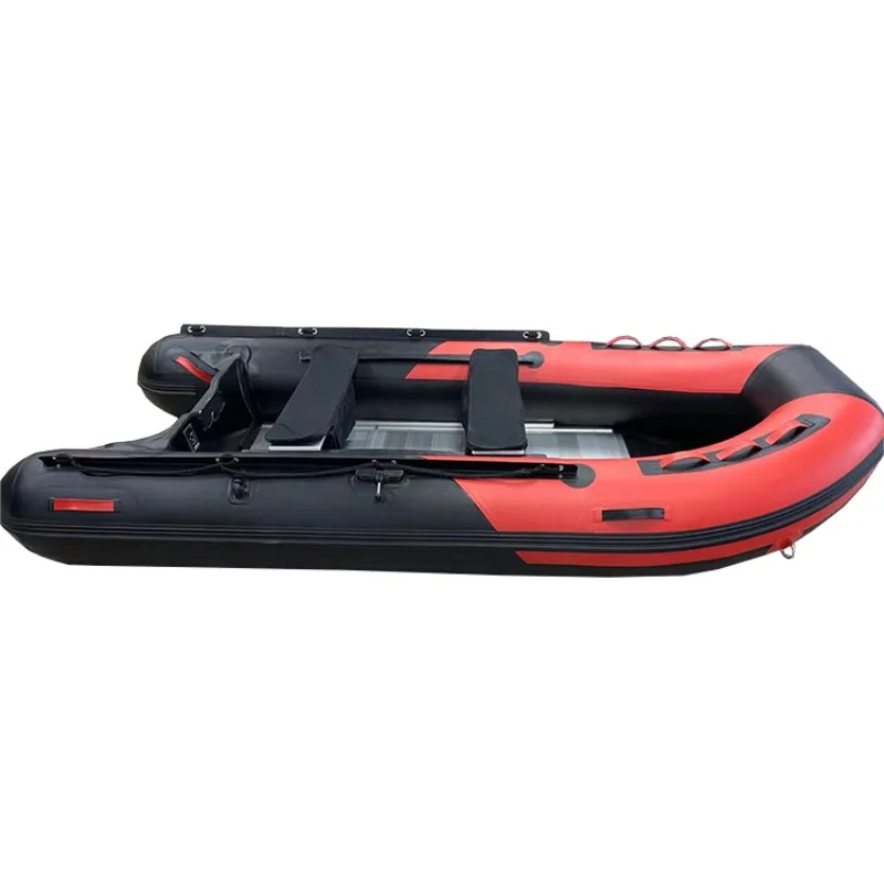 12ft Rubber Boat Inflatable Fishing Boat with Aluminum Floor
