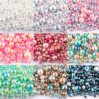 Nail Bead Machine Tool, Mixed Pearl Beads Decoration, DIY Accessories, Nail Bead, Mixed, No Hole,4mm,5mm,6mm,8mm,10mm,12mm