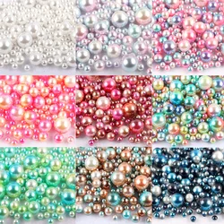 Nail Bead Machine Tool, Mixed Pearl Beads Decoration, DIY Accessories, Nail Bead, Mixed, No Hole,4mm,5mm,6mm,8mm,10mm,12mm