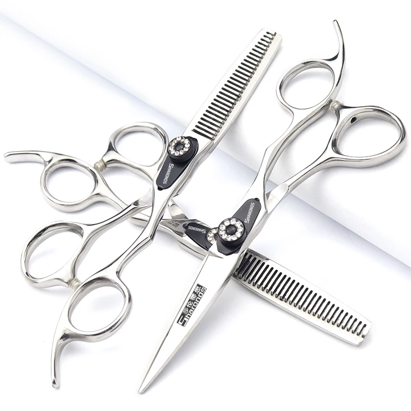 5/5.5/6-inch professional genuine hair clippers, flat tooth hair clippers, thin hair clippers, and hairdressing scissors.