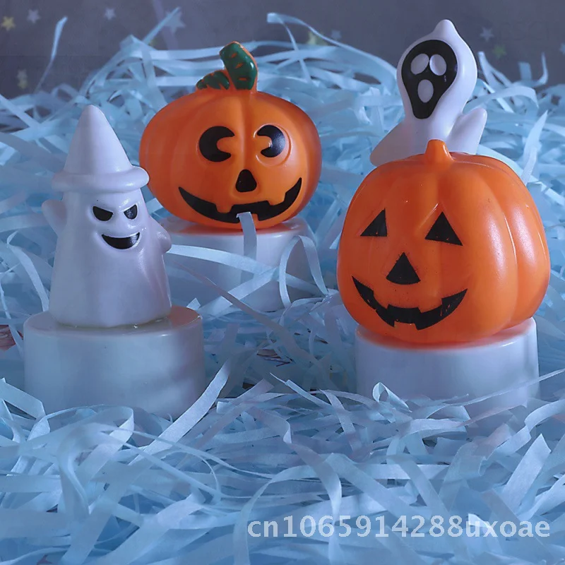 

Halloween LED Candle Light Pumpkin Shape Colorful Night Light Atmosphere Decorative Lantern for Spooky Season Decor