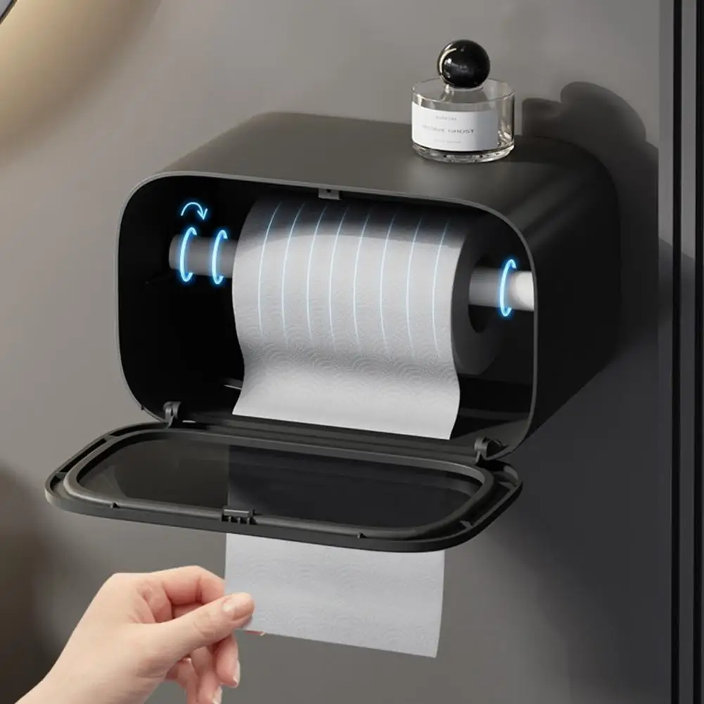 

Tissue Box Holder Moisture-Proof Waterproof Plastic for Bathroom Toilet Paper Storage Stable Storage Shelf