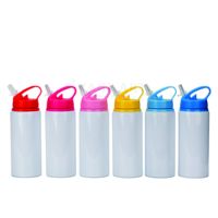 600ML Blank Bottle with Straw for Sublimation Print