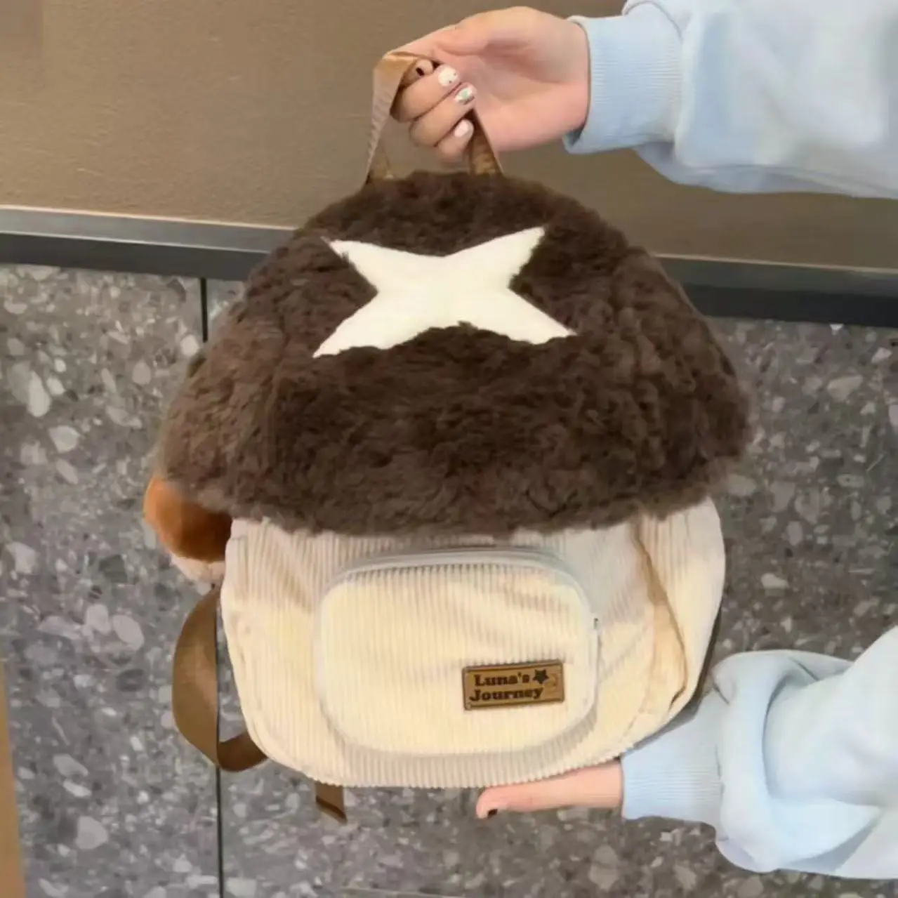 

Niche design original cartoon mushroom fresh and trendy new cute anime doll backpack