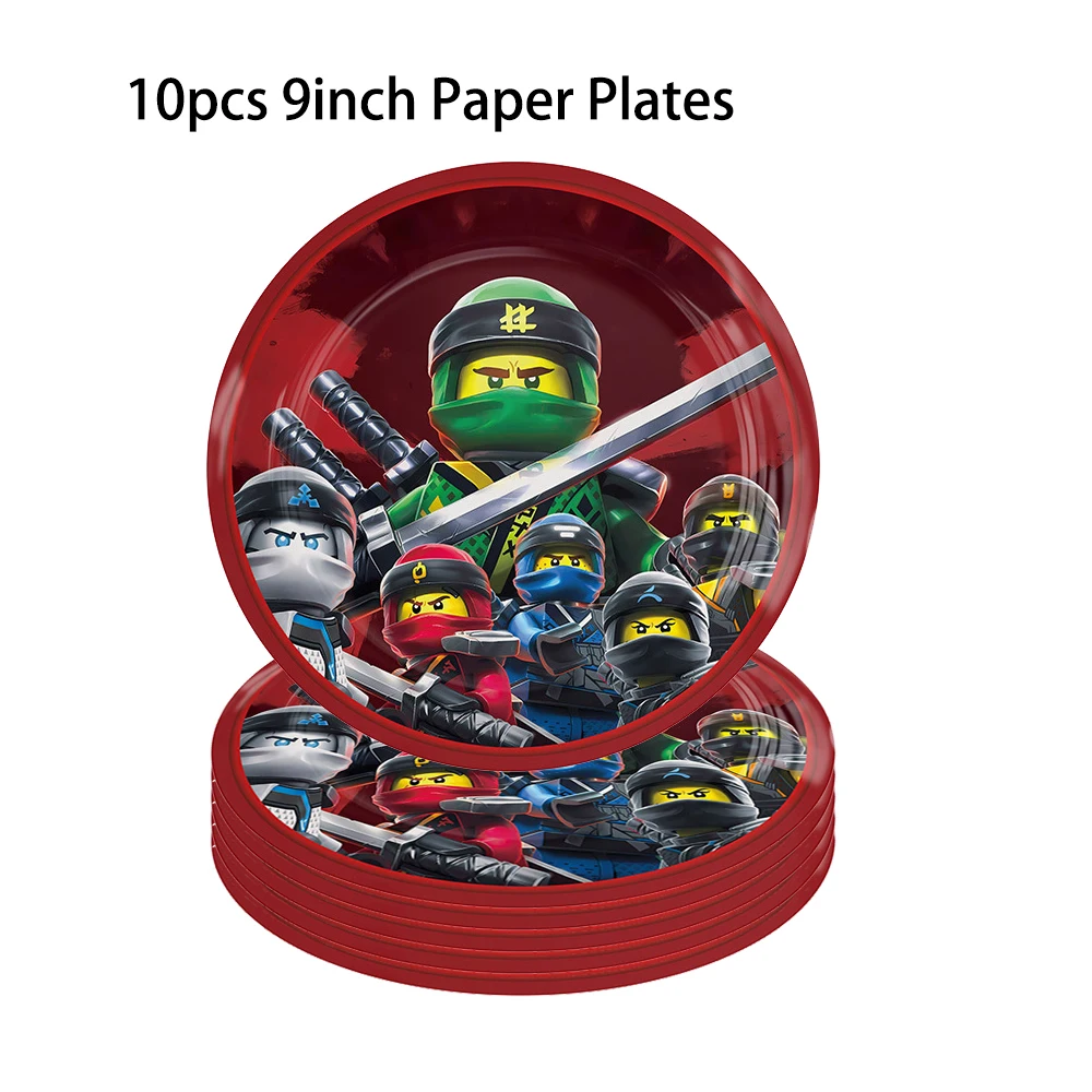 Ninjago Party Dekorationen Teller Becher Geschirr Tortendekoration Servietten Geschenke Geburtstagsparty-Zubehör Hochzeitszubehör Belohnungen Preise – Detail 8