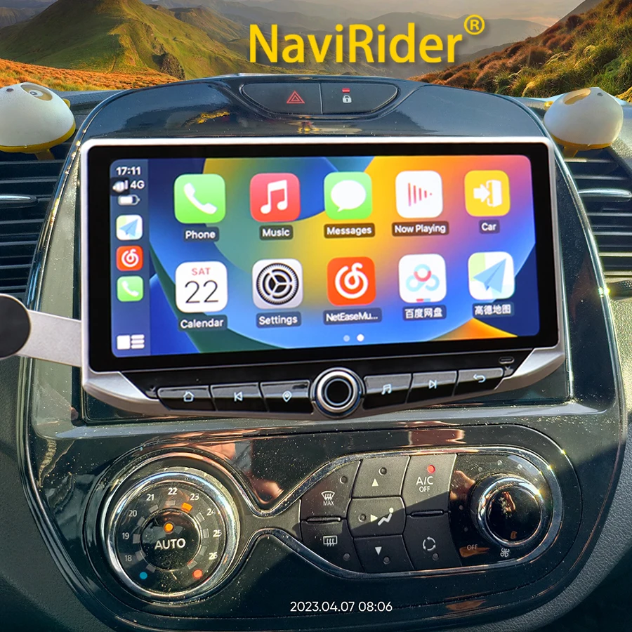 10.88 "شاشة Qled مشغل فيديو أندرويد Carplay لرينو كابتور 2016 2019 نوع-C شحن حامل الهاتف المحمول لتحديد المواقع ستيريو الوسائط المتعددة