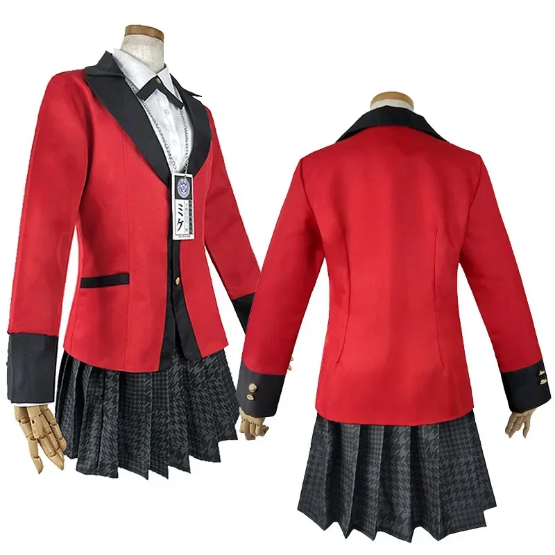 Kakegurui Cosplays Anime Kakegurui Jabami Yumeko Cosplay Costume Sexy Uniform Wig Halloween Dresses for Women