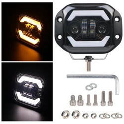 Motorcycle Spotlights 12V 6000K 5 Inch Day Driving Lights LED Headlights IP67 Waterproof for Jeep Truck Off Road 4x4 ATV Car DRL