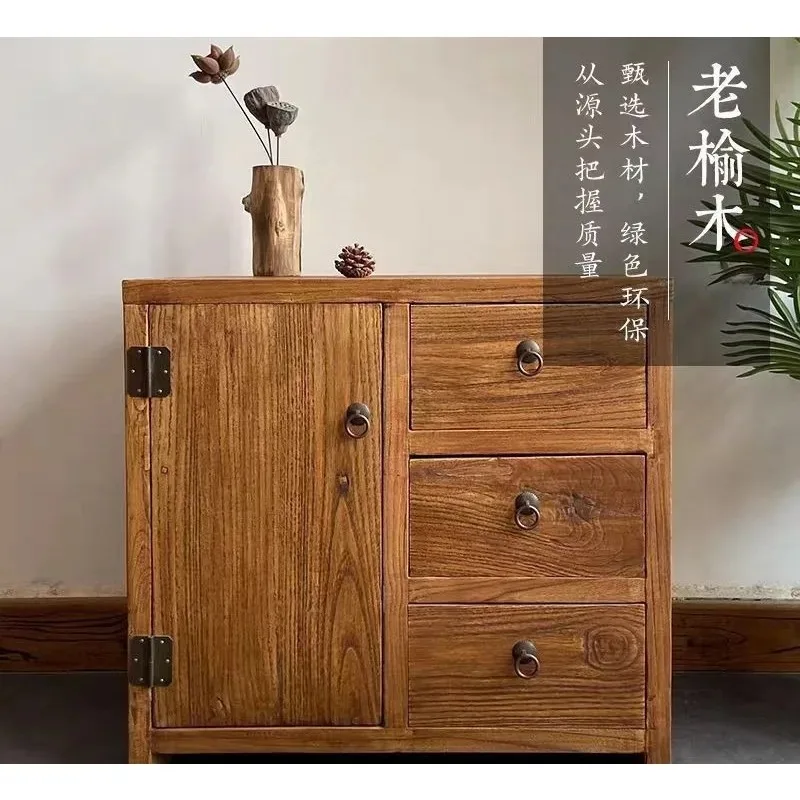 Old elm chest cabinet, old living room integrated tea , entrance drawer office tea table , several manufa