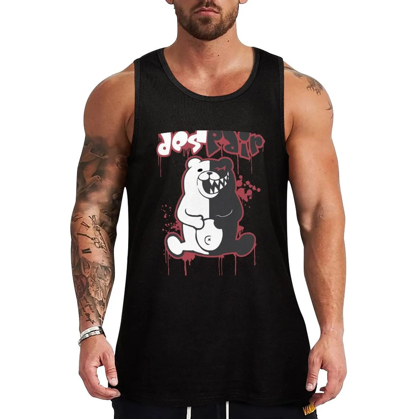 

Danganronpa: Monokuma - Despair Tank Top t shirts singlet for men Sportswear for men