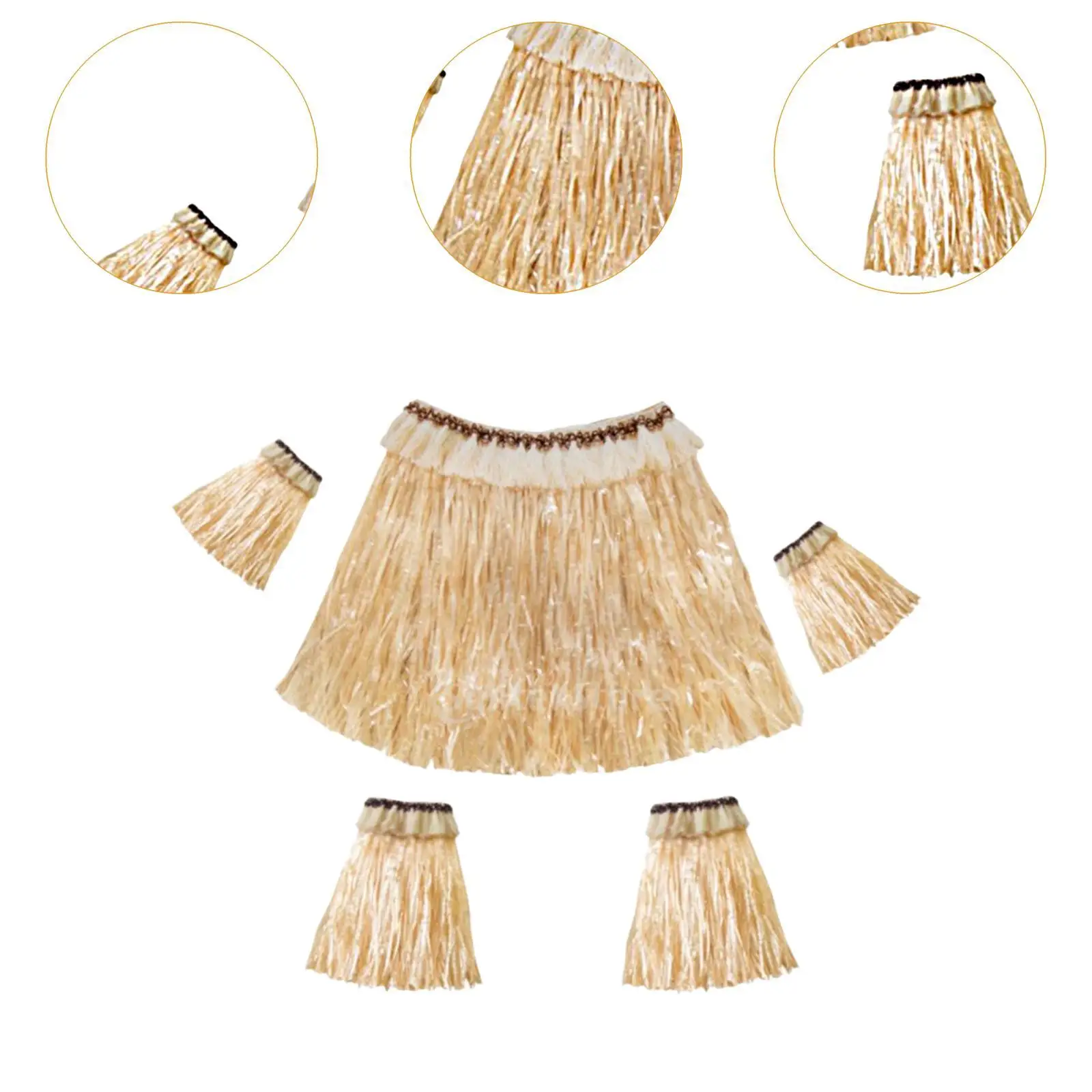 مجموعة تنورة عشبية فاخرة من هاواي للعروض المسرحية القوية #5