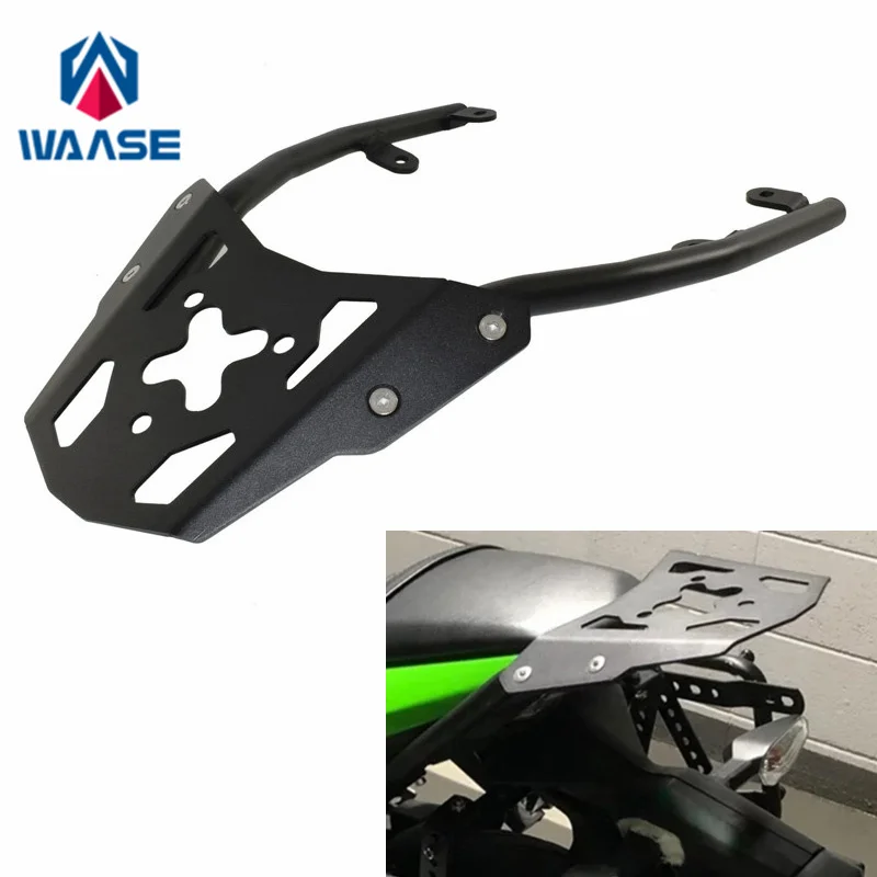 waase For Kawasaki Ninja 650 Z650 2017 2018 2019 2020 2021 2022 2023 2024 Rear Luggage Rack Carrier Case Support Holder Bracket