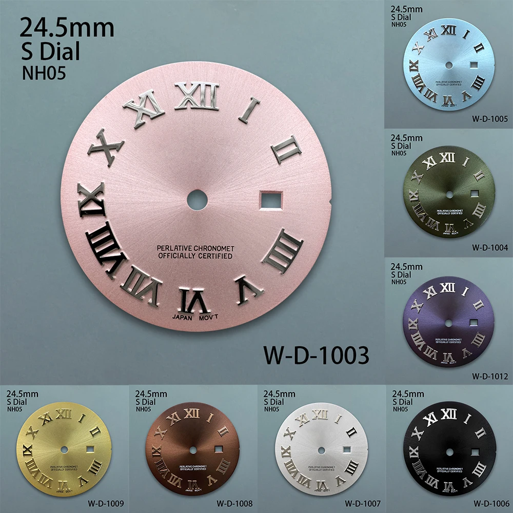24.5mm Rome Sunburst S Dial Fit NH305 Japan Movement High Quality For Date just Ladies's Watch Modification Accessories