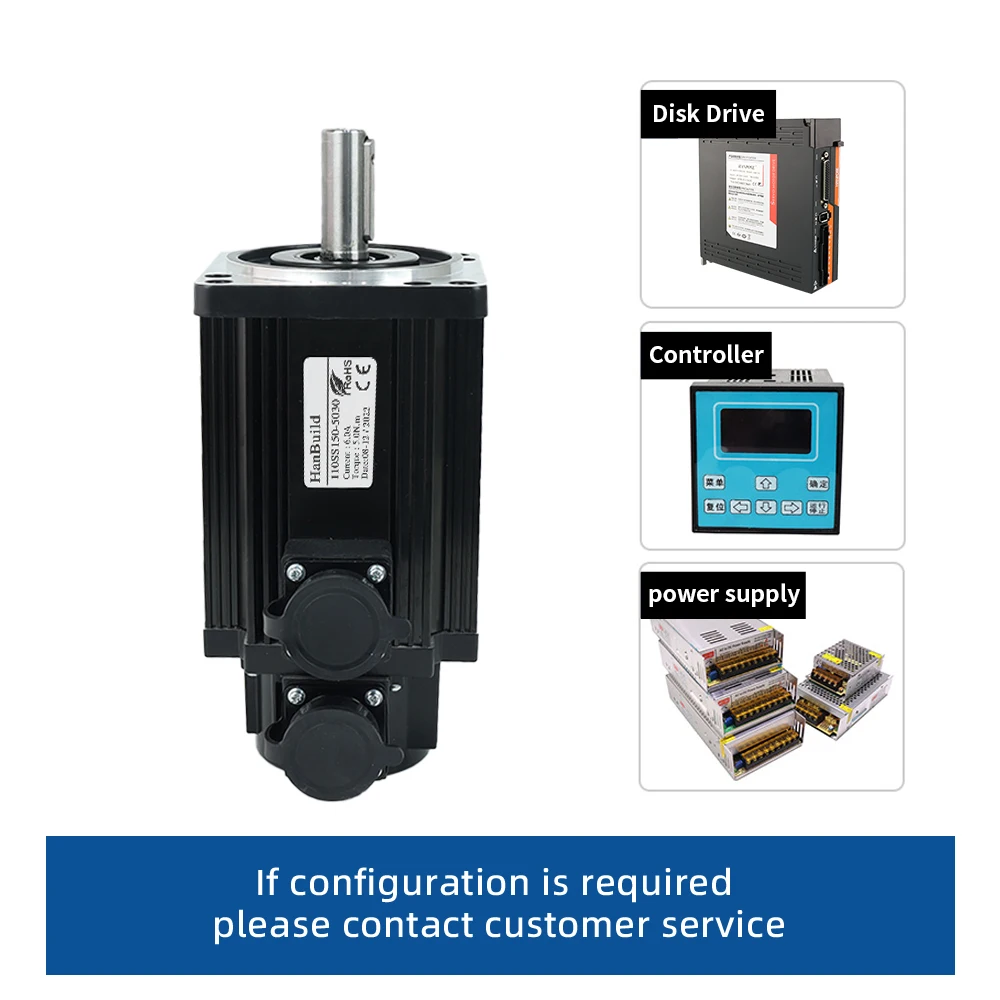 130SS230-15015 15N.m 9.5A AC200-220V ASD3300 Servo Drive + 3M Cable CNC Medical Instruments Equipment AC Servo Motor Kit 2.3KW