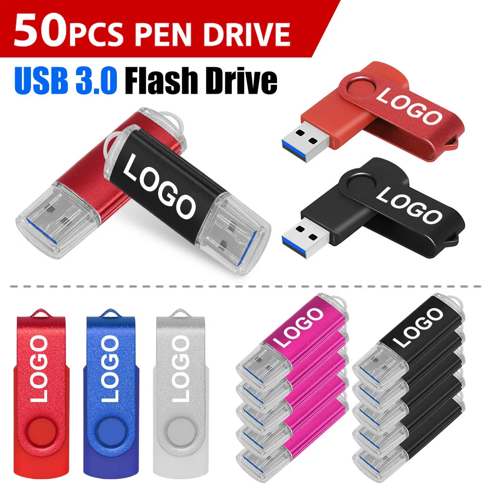 50 Stks/partij Nieuwe Flash Drive 3.0 Pen Drive 8gb 16Gb 32Gb 64Gb Pendrive Multifunctionele Memory Stick Usb Stick Cadeau Gratis Custom Logo