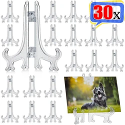30/1PCS Dish Plate Racks Folding Bowl Plate Picture Stand Storage Holder Plastic Dish Bowl Plate Holder Kitchen Accessories