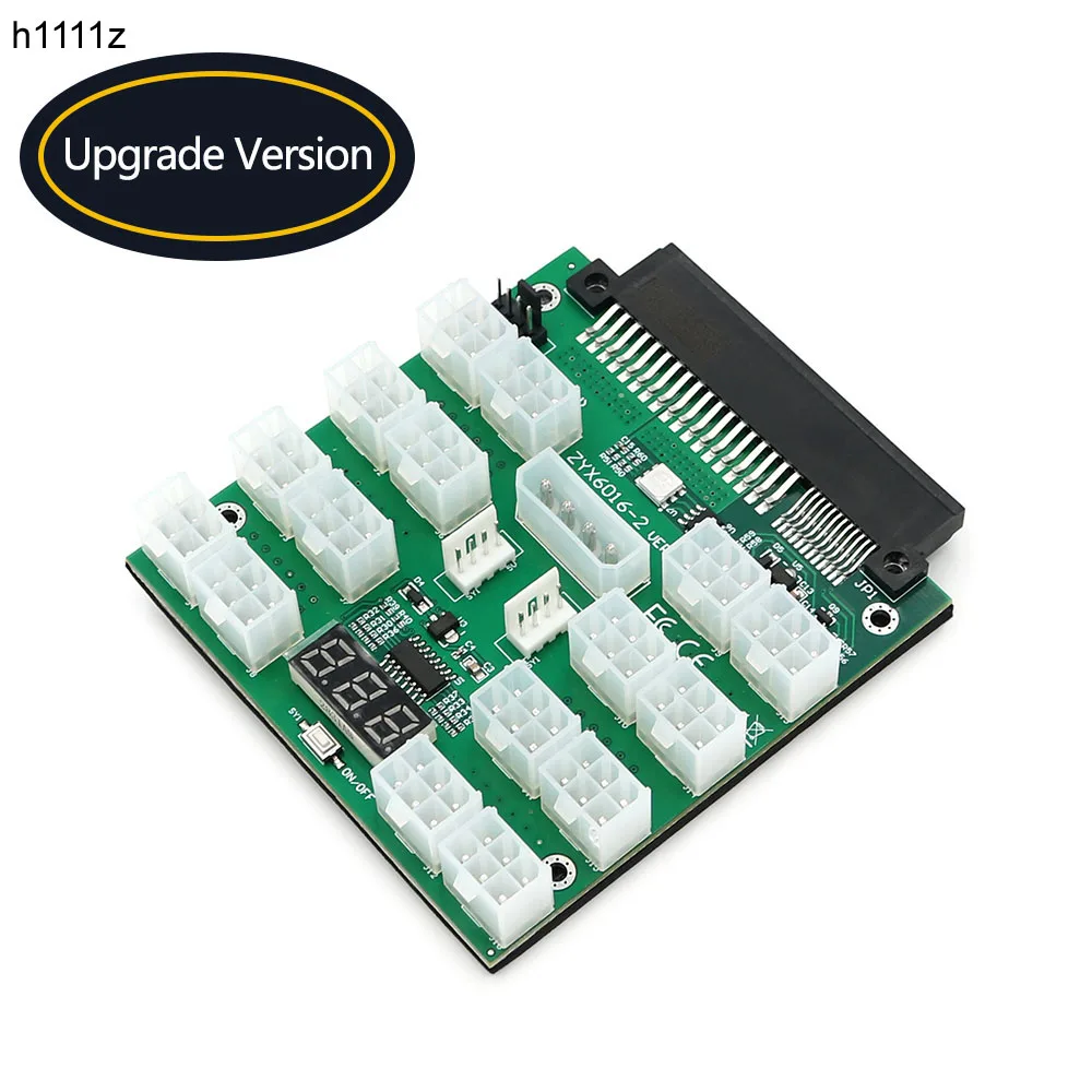 Mining Breakout Board ATX 16 Ports 6Pin Power Supply Module for Dell 750W 1100W 2000W PSU Server GPU Graphics Card Bitcoin Miner