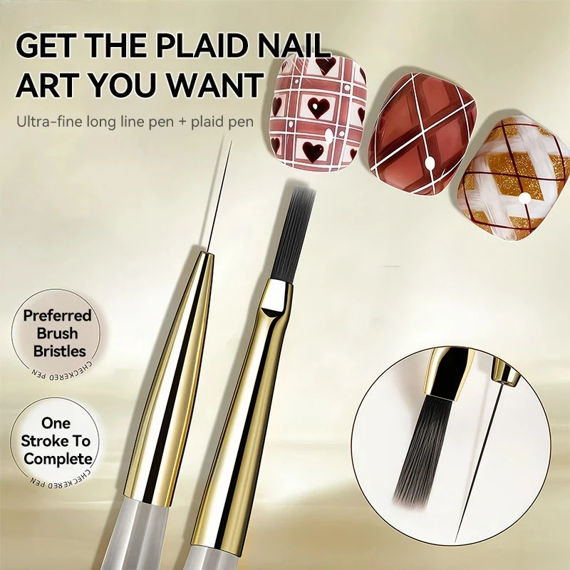 

Professional Nail Art Brush Tip Painting Drawing Carving Dotting Pen Flat Fan Liner for Acrylic Gel UV Polish Manicure Tools