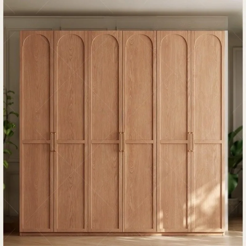 

All-solid Wood Bedroom Wardrobes Apartment Modern Simple Wardrobes Combination Storage Home Furniture Шкафы Для Одежды ZY40YG
