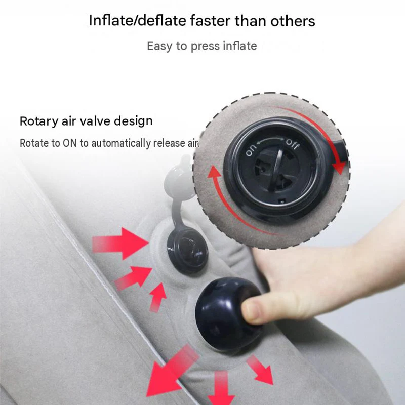Inflatable Travel Pillow Airplane Neck Pillow With Full Head Chin Support Compact Portable Nap Pillow For Car Train Office Home
