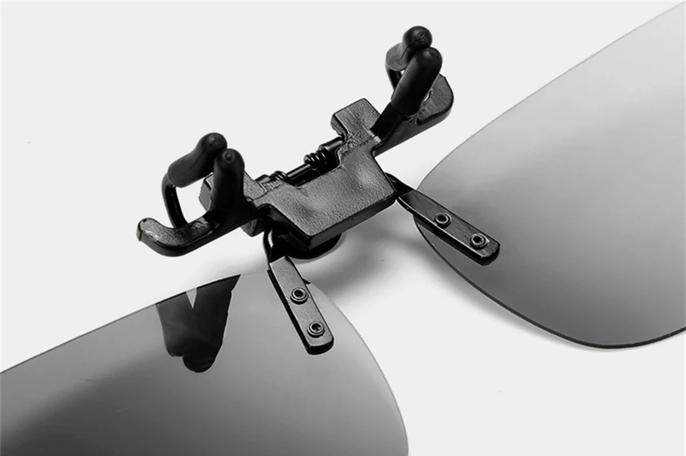 VIVIBEE Klassische Flip Up Clip auf Sonnenbrille Angeln Männer Quadratische Polarisierte Linse Nachtsicht Fahren UV400 Frauen Gläser – Detail 7
